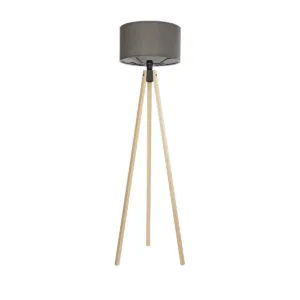 GLOBOSTAR® SAGA 204-0044 Μοντέρνο Επιδαπέδιο Φωτιστικό με Ντουί 1 x E27 AC 220-240V IP20 - Μπεζ & Γκρι - Μ38 x Π38 x Υ140cm