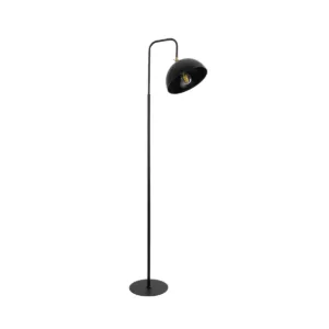 GLOBOSTAR® SNAKE 204-0128 Μοντέρνο Επιδαπέδιο Φωτιστικό με Ντουί 1 x E27 AC 220-240V IP20 - Μαύρο - Μ52 x Π25 x Υ154cm