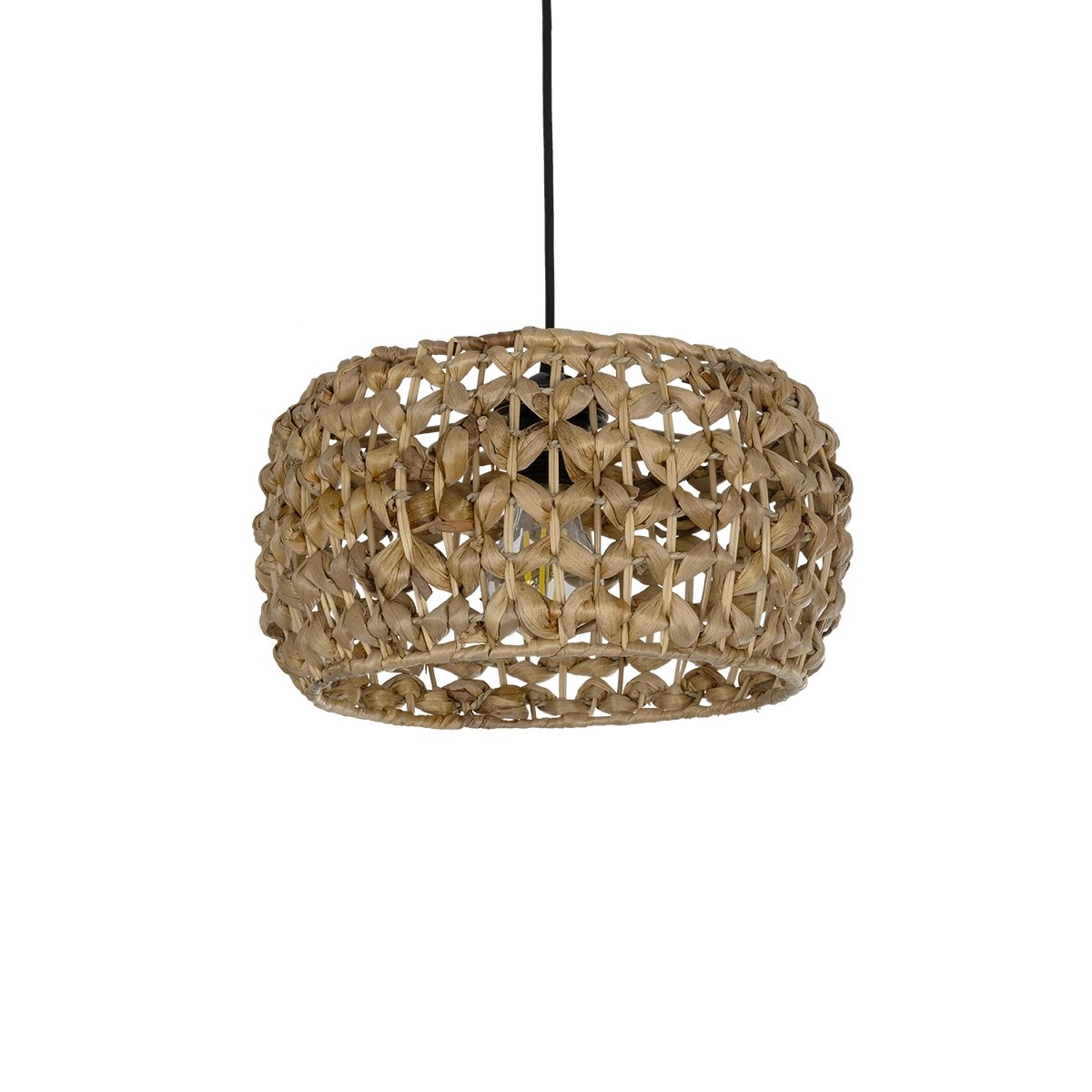 GLOBOSTAR® SAND 204-0159 Boho Κρεμαστό Φωτιστικό Οροφής με Ντουί 1 x E27 AC 220-240V IP20 - Καφέ - Μ30 x Π30 x Υ18cm