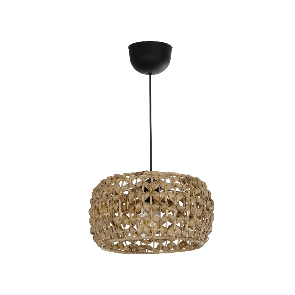 GLOBOSTAR® SAND 204-0159 Boho Κρεμαστό Φωτιστικό Οροφής με Ντουί 1 x E27 AC 220-240V IP20 - Καφέ - Μ30 x Π30 x Υ18cm - Image 4