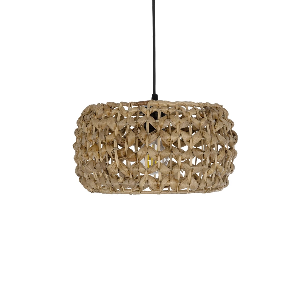 GLOBOSTAR® SAND 204-0159 Boho Κρεμαστό Φωτιστικό Οροφής με Ντουί 1 x E27 AC 220-240V IP20 - Καφέ - Μ30 x Π30 x Υ18cm - Image 5