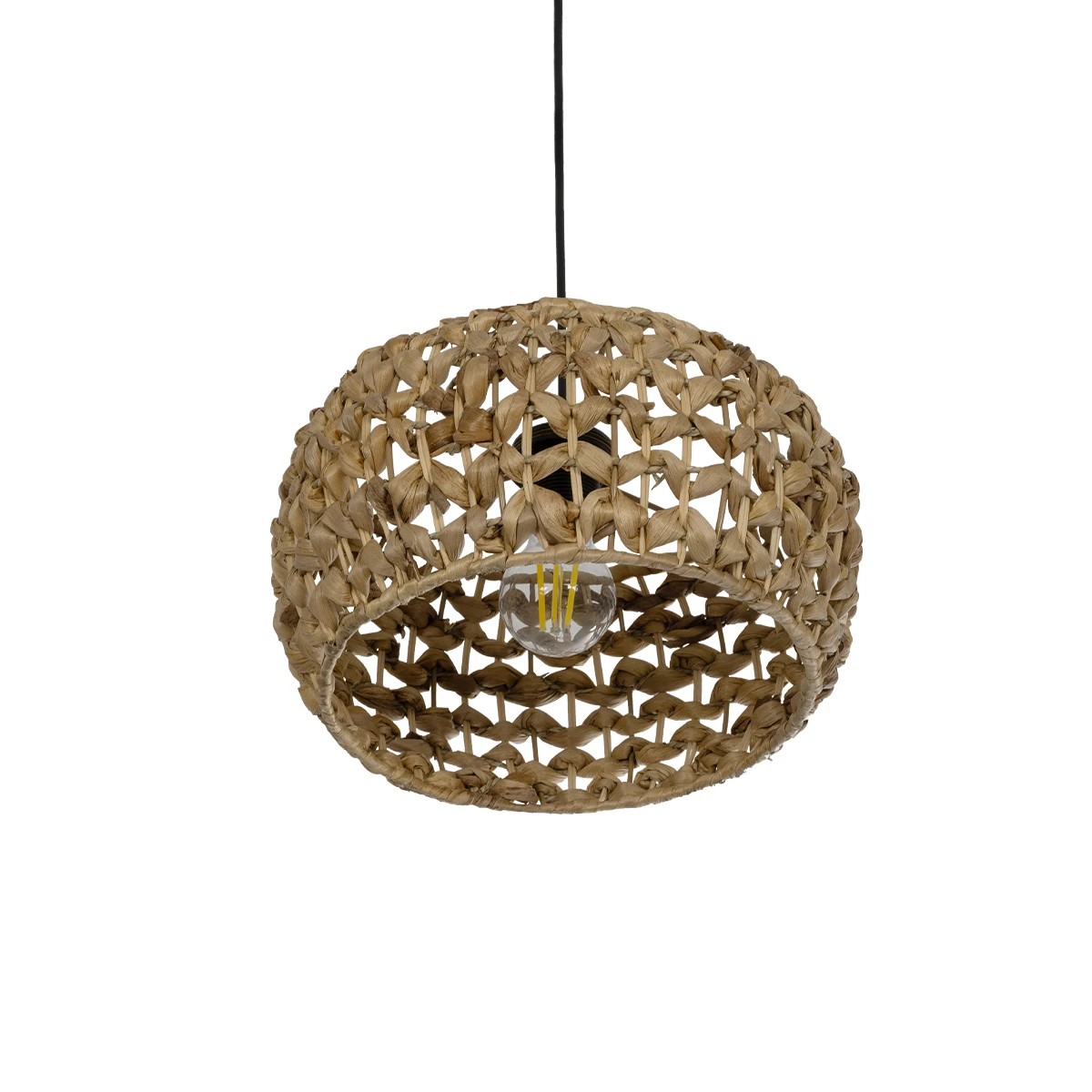 GLOBOSTAR® SAND 204-0159 Boho Κρεμαστό Φωτιστικό Οροφής με Ντουί 1 x E27 AC 220-240V IP20 - Καφέ - Μ30 x Π30 x Υ18cm - Image 6