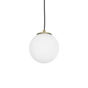 GLOBOSTAR® GLOBIDIO 204-0195 Μοντέρνο Κρεμαστό Φωτιστικό Οροφής με Ντουί 1 x E27 AC 220-240V IP20 - Χρύσο & Λευκό - Μ15 x Π15 x Υ15cm