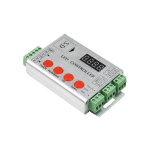 GloboStar® 73444 LED Digital RGB Controller DMX512 & Κάρτα SD για LED Digital RGB Προϊόντα 5v - 12v - 24v  HC03 2048 IC Μ12xΠ7xΥ2.5