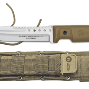 ΜΑΧΑΙΡΙ K25 rubber handle tactical knife. TAN, 32821