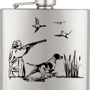 ΥΔΡΟΔΟΧΕΙΟ - ΦΛΑΣΚΙ Barbaric stainless hip flask. 6 Oz-ΣΚΥΛΟΣ+ΚΥΝΗΓΟΣ, 40122GR295
