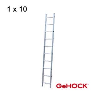 Μονή Σκάλα Αλουμινίου 1 x 10 Σκαλοπάτια GeHOCK (#605010)