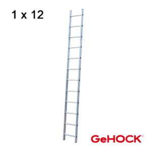 Μονή Σκάλα Αλουμινίου 1 x 12 Σκαλοπάτια GeHOCK (#605012)