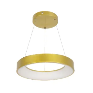 GLOBOSTAR® SALEM 61243 Μοντέρνο Κρεμαστό Φωτιστικό Οροφής LED 75W 8625lm 120° AC 220-240V IP20 Ρυθμιζόμενο Λευκό CCT με Χειριστήριο από 2700K έως 6000K Dimmable - Lumileds SMD Chip - Χρυσό - Μ45 x Π45 x Υ6cm - 3 Χρόνια Εγγύηση