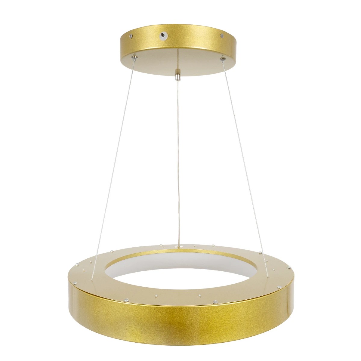 GLOBOSTAR® SALEM 61243 Μοντέρνο Κρεμαστό Φωτιστικό Οροφής LED 75W 8625lm 120° AC 220-240V IP20 Ρυθμιζόμενο Λευκό CCT με Χειριστήριο από 2700K έως 6000K Dimmable - Lumileds SMD Chip - Χρυσό - Μ45 x Π45 x Υ6cm - 3 Χρόνια Εγγύηση - Image 3