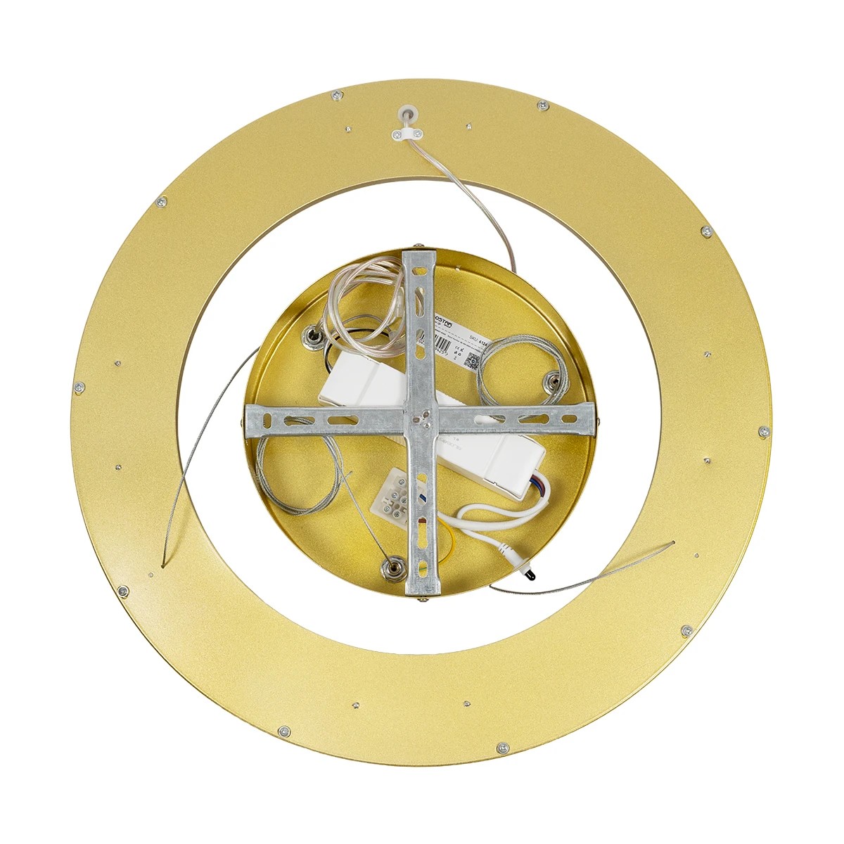 GLOBOSTAR® SALEM 61243 Μοντέρνο Κρεμαστό Φωτιστικό Οροφής LED 75W 8625lm 120° AC 220-240V IP20 Ρυθμιζόμενο Λευκό CCT με Χειριστήριο από 2700K έως 6000K Dimmable - Lumileds SMD Chip - Χρυσό - Μ45 x Π45 x Υ6cm - 3 Χρόνια Εγγύηση - Image 6