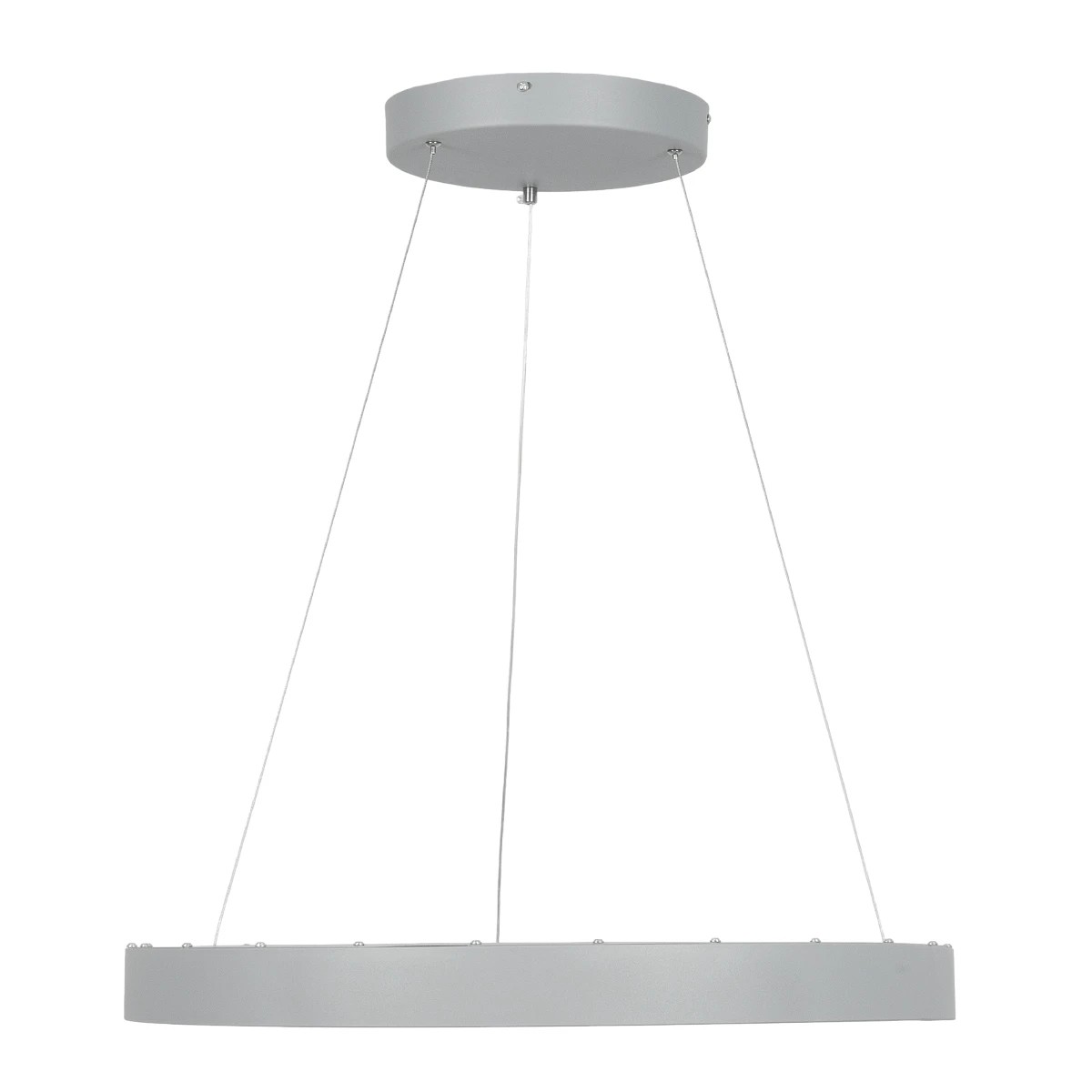 GLOBOSTAR® SALEM 61246 Μοντέρνο Κρεμαστό Φωτιστικό Οροφής LED 105W 12075lm 120° AC 220-240V IP20 Ρυθμιζόμενο Λευκό CCT με Χειριστήριο από 2700K έως 6000K Dimmable - Lumileds SMD Chip - Γκρι - Μ60 x Π60 x Υ6cm - 3 Χρόνια Εγγύηση - Image 2