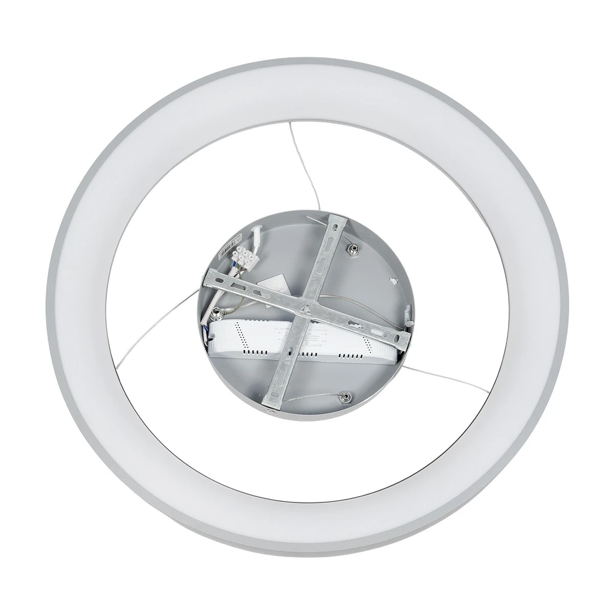 GLOBOSTAR® SALEM 61246 Μοντέρνο Κρεμαστό Φωτιστικό Οροφής LED 105W 12075lm 120° AC 220-240V IP20 Ρυθμιζόμενο Λευκό CCT με Χειριστήριο από 2700K έως 6000K Dimmable - Lumileds SMD Chip - Γκρι - Μ60 x Π60 x Υ6cm - 3 Χρόνια Εγγύηση - Image 7