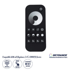 GLOBOSTAR® SKYDANCE-RT1 71569 RF Ασύρματο Χειριστήριο Αφής 1 Group για όλα τα Μονόχρωμα SKYDANCE Controller - DC 3V 2 x AAA IP20 - RF2.4Ghz - Μ12.2 x Π5.3 x Υ1.7cm - 5 Χρόνια Εγγύηση