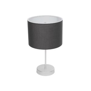 GLOBOSTAR® WIZ 203-0179 Μοντέρνο Επιτραπέζιο Φωτιστικό Πορτατίφ με Ντουί 1 x E27 AC 220-240V IP20 - Ασημί & Γκρι - Μ22 x Π22 x Υ36.5cm