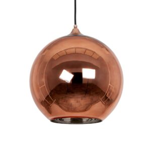 GLOBOSTAR® INFINITA 01310 Μοντέρνο Κρεμαστό Φωτιστικό Οροφής με Ντουί 1 x E27 AC 220-240V IP20 - Χάλκινο - Μ30 x Π30 x Υ33cm