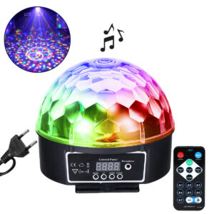 GLOBOSTAR® DISCOBALL 79602 Disco Μπάλα Φωτορυθμικό με RF Ασύρματο Χειριστήριο LED 20W 1000lm 180° AC 220-240V IP20 Πολύχρωμο RGB DMX512- Μ17 x Π17 x Υ15cm - 2 Χρόνια Εγγύηση