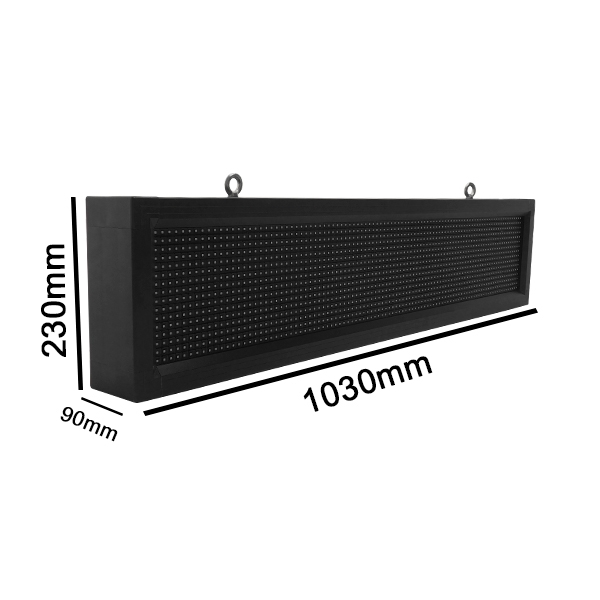 GLOBOSTAR® DISPLAY 90255 Κυλιόμενη Ψηφιακή Επιγραφή P10 Μονής Όψης LED AC 220-240V Αδιάβροχο IP65 RGB - WiFi Control μέσω FK APP - Αισθητήρας Θερμοκρασίας & Υγρασίας - Μ104 x Π9 x Υ24cm - 2 Χρόνια Εγγύηση - Image 4