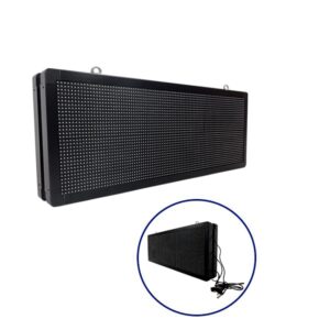 GLOBOSTAR® DISPLAY 90325 Κυλιόμενη Ψηφιακή Επιγραφή Διπλής Όψης 96x32cm P10 96x32 Pixel LED 360W AC 220-240V Αδιάβροχο IP65 Πολύχρωμο RGB - WiFi Control μέσω FK APP - Αισθητήρας Θερμοκρασίας & Υγρασίας - Μ104 x Π12 x Υ40cm - 2 Χρόνια Εγγύηση