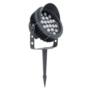 GLOBOSTAR® TREEVINA 90360 Φωτιστικό Σποτ με Αντιθαμβωτική Γρίλια για Φυτά - Δέντρα με Βάση Κήπου / Καρφωτό LED 24W 2640lm 10° DC 24V Αδιάβροχο IP65 Θερμό Λευκό 2700K Dimmable - Bridgelux SMD Chip - Γκρι Ανθρακί - Μ21.5 x Π18.3 x Υ14cm - 3 Χρόνια Εγγύηση