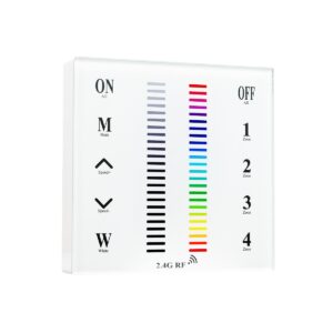 Ασύρματο LED RGB Χειριστήριο Αφής και Τοίχου 2.4G RF Έως και 4 Διαφορετικά Groups DC GloboStar 73417 M8.5xΠ2xΥ8.5