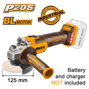 Γωνιακός Τροχός Μπαταρίας 125mm 20V Li-Ion SOLO (#CAGLI201258)