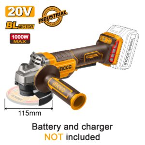 Γωνιακός Τροχός Μπαταρίας 115mm 20V Li-Ion (διακόπτη σκανδάλης στην λαβή) (#CAGLI211156E)