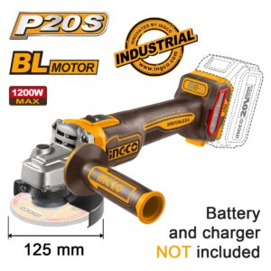 Γωνιακός Τροχός Μπαταρίας 125mm 20V Li-Ion SOLO (#CAGLI221253E)