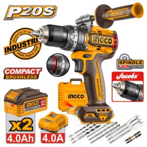 Κρουστικό Δραπανοκατσάβιδο Compact Μπαταρίας 20V Li-Ion 96Nm με Jacobs Τσοκ (#CIDLI209686E)