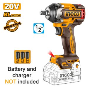 Μπουλονόκλειδο Κρουστικό Μπαταρίας 20V Li-Ion SOLO 550-700Nm με AI (#CIWLI20551)
