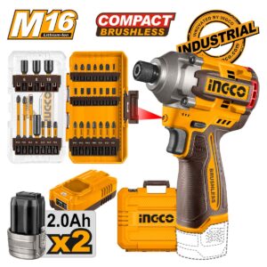 Κατσαβίδι Παλμικό Compact Μπατ. 16V Li-Ion 170Nm + Μύτες Impact Σετ 31 τεμ. (#COSLI241083E)