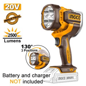 Προβολέας Εργασίας 20V Li-Ion SOLO 800-1400-2500 lumens (#CWLI20885)