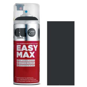 Cosmos Lac Σπρέι Αστάρι Easy Max Ακρυλικό Υψηλής Θερμοκρασίας με Σατινέ Εφέ Μαύρο 400ml