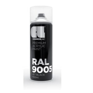 Cosmos Lac Σπρέι Βαφής Premium Acrylic με Γυαλιστερό Εφέ Μαύρο RAL 9005 400ml