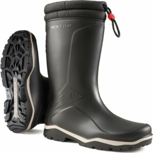 Dunlop Blizzard 16-039 Ανδρικές Γαλότσες Εργασίας Γονάτου με Γούνα σε Μαύρο Χρώμα