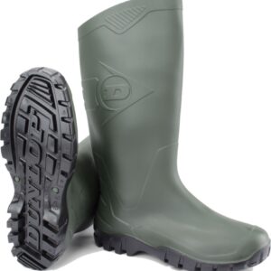 Dunlop Dane Αντιολισθητικές Unisex Γαλότσες Εργασίας Γονάτου σε Πράσινο Χρώμα