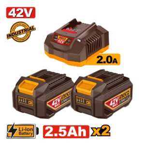 Μπαταρίες 2 τεμ. 2.5Ah + 1 τεμ. Φορτιστής 2A  Σετ 3 τεμ. 42V (#FBCPM25221E)