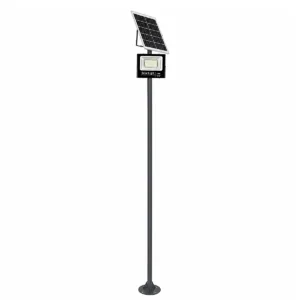 GLOBOSTAR® HELIOS-280 GLB-000-0003 Μεταλλικός Γαλβανισμένος Στύλος Φωτισμού για Φωτοβολταϊκό Προβολέα Εξωτερικού Χώρου - RAL 7016 Γκρι Ανθρακί - Μ35 × Π25 × Υ280cm