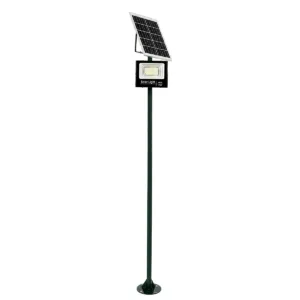 GLOBOSTAR® HELIOS-280 GLB-000-0006 Μεταλλικός Γαλβανισμένος Στύλος Φωτισμού για Φωτοβολταϊκό Προβολέα Εξωτερικού Χώρου - RAL 6009 Κυπαρίσσι Ματ - Μ35 × Π25 × Υ280cm