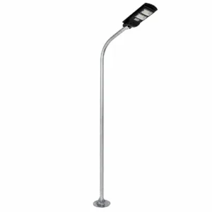 GLOBOSTAR® URBANO-280 GLB-000-0007 Μεταλλικός Γαλβανισμένος Στύλος Φωτισμού για Φωτοβολταϊκό Φωτιστικό Δρόμου Εξωτερικού Χώρου - Ασημί Γαλβανιζέ - Μ84 x Π25 x Υ280cm