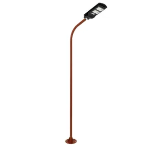 GLOBOSTAR® URBANO-280 GLB-000-0011 Μεταλλικός Γαλβανισμένος Στύλος Φωτισμού για Φωτοβολταϊκό Φωτιστικό Δρόμου Εξωτερικού Χώρου - RAL 8004 Corten Καφε Ματ - Μ84 x Π25 x Υ280cm