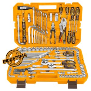Εργαλεία Χειρός και Καρυδάκια 1/4"-1/2"-3/8'' Σετ 142 τεμ. (#HKTHP21421)
