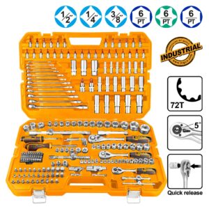 Εργαλεία Χειρός και Καρυδάκια 1/4" - 1/2" - 3/8" Σετ 216 τεμ. (#HKTHP22161)