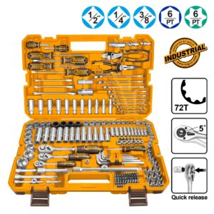 Εργαλεία Χειρός και Καρυδάκια 1/4" - 1/2" - 3/8" Σετ 182 τεμ. (#HKTHP51828)