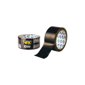 HPX 6200 Black Αυτοκόλλητη Υφασμάτινη Ταινία Μαύρη 48mmx10m