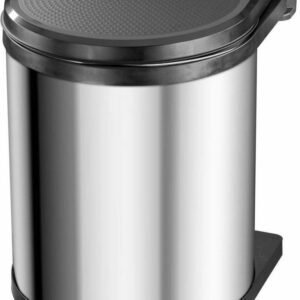 Hailo 3555-101 Κάδος Απορριμμάτων από Ανοξείδωτο Ατσάλι Ασημί για Ντουλάπι 15lt 415439