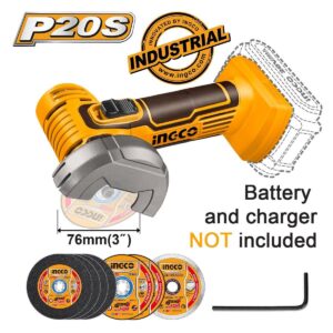 Ingco CAGLI76011 Τροχός Mini 76mm Μπαταρίας 20V Solo