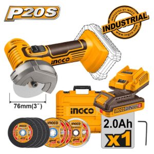 Ingco CAGLI76012E Τροχός Mini 76mm Μπαταρίας 1x2Ah