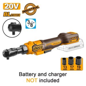 Ingco Ηλεκτρική Καστάνια 3/8" Μπαταρίας 20V Solo CDRLI206521