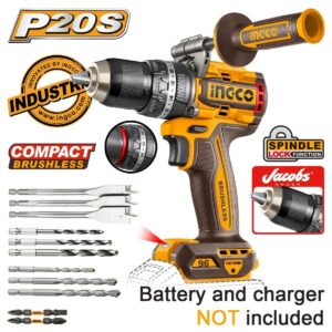 Ingco Κρουστικό Δραπανοκατσάβιδο Μπαταρίας Solo Brushless 20V CIDLI209685